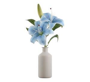 Set 3 Flores Artificiales Lirios Tallo Decorativo Adorno Jhn