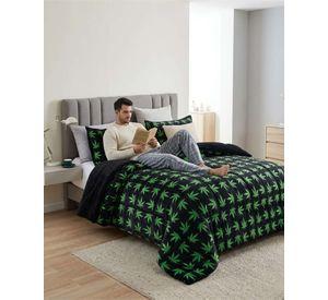 Cobertor Plush de Lujo Lana Sintetica Confort Superior Plaza y Media m15