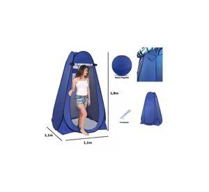 Carpa caseta de baño y vestidor portátil para camping, 1 persona, color verde