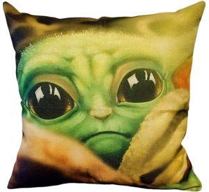 Cojín Felpa 45x45 cm De Bebe Yoda Tierno Extra Suave