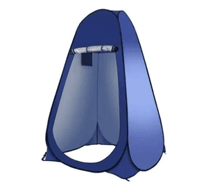 Carpa baño camping vestidor portátil ducha solar azul