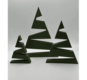 Adorno navidad - Árboles modernos (pack 3 un)