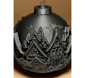 Adorno Aldea - Esfera Navidad Negro