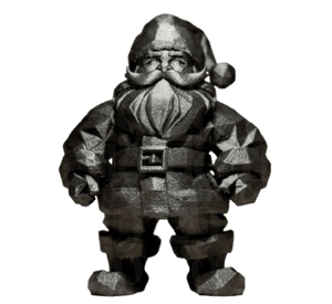 Figura Papa Noel Geométrico - Navidad