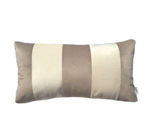 COJIN DECORATIVO DISEÑO BEIGE Y BLANCO 50X30 RELLENO