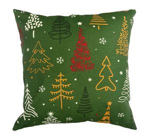 Cojin Decorativo Diseño Festivo Verde 50x50 Relleno