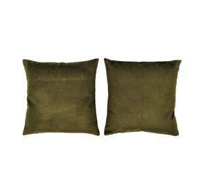 Set 2 Cojines New velvet 40x40 cm Verde Oliva
