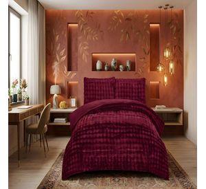 COBERTOR ALTO CONFORT 2 PLAZA 230CM X 250CM COLOR BURDEO