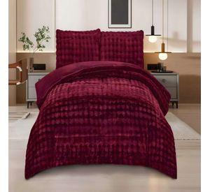 COBERTOR ALTO CONFORT 2 PLAZA 230CM X 250CM COLOR BURDEO