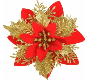 Flores Navideñas Adorno De Navidad Set De 10 Flores