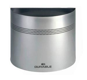 Papelero semi circular metálico 20 litros plateado