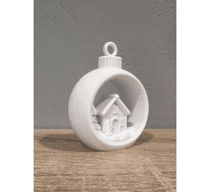 Bola de Navidad con Casa de Navidad