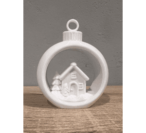 Bola de Navidad con Casa de Navidad