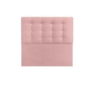 Respaldo de Cama Botoné Premium Felpa Rosado Claro - 1 Plaza