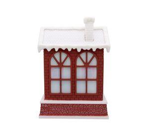 Luces De Navidad Casita Adorno De Pascua para Arbol Navideño Rojo