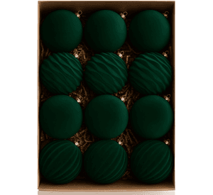 Pack 12 Esferas Bambalinas De Terciopelo 6cm Adornos Navidad