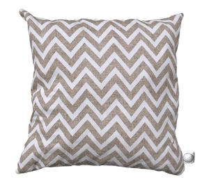 COJIN DECORATIVO DISEÑO ZIGZAG CREMA Y BLANCO 50x50 RELLENO