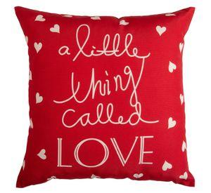 Cojin Mas Funda Decorativa Palabras De Amor II Rojo 45x45 Cm