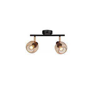 Foco sobrepuesto Indo malla 2 luces color dorado