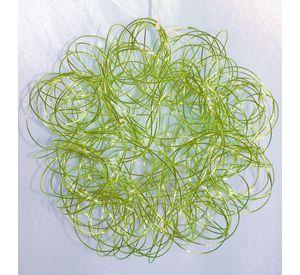 Esfera De Alambre Navideña Verde 20Cm