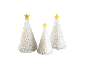 Trio de Árboles de Navidad Modernos