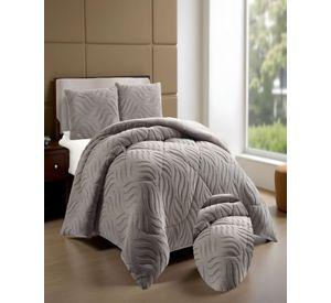 COBERTOR TEXTURIZADA DE INVIERNO DISEÑO 02 KING GRIS