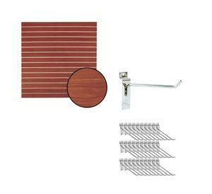 Pack Panel Ranurado + 50 Ganchos de 25 cm