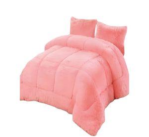 COBERTOR PELUDOS PREMIUM 2 PLAZAS 230CM X 250CM COLOR ROSADO