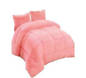 COBERTOR PELUDOS PREMIUM 2 PLAZAS 230CM X 250CM COLOR ROSADO