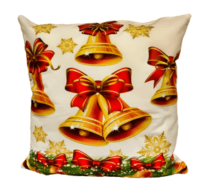 Cojín Felpa 45x45 cm De Campanas de Navidad Extra Suave
