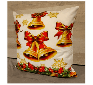 Cojín Felpa 45x45 cm De Campanas de Navidad Extra Suave
