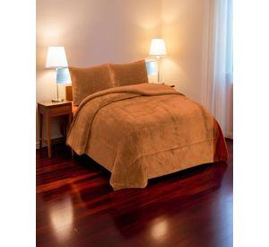 COBERTOR CON CHIPORRO 2 PLAZAS 230X250CM MOSTAZA B21