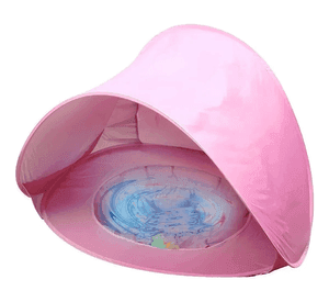 Tienda playa bebé piscina 2 en 1 rosado
