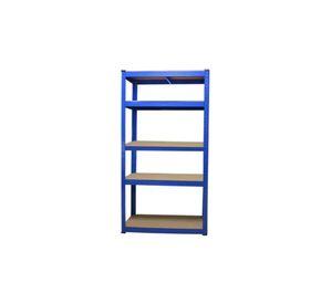 Estante de Acero Azul y MDF 180x90x40cm Soporta hasta 875kg