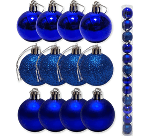 Pack 24 Esferas Navideñas Bambalinas Decoración 6 Cm