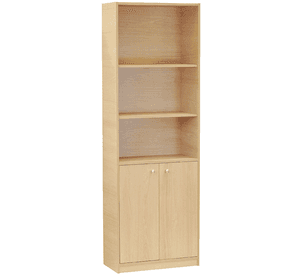 Estante 5 Niveles con Puertas Carvalo