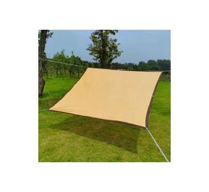 Toldo vela sombra 3x3 mts rectangular, material beige