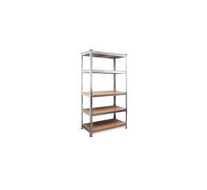 Repisa Metálica Armable Mecano 180x90x40cm 350kg Plateado