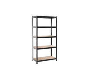 Estante Metálico Negro 180x90x40cm Soporta 400kg