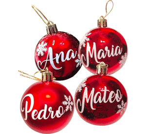 Esferas Navideñas Personalizadas, Adorno Bolas De Navidad Rojo Esfera Personalizada