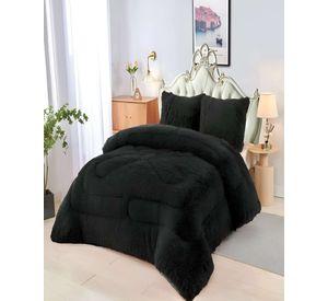 COBERTOR PELUDO CON CHIPORRO 2 PLAZAS 230X250CMNEGRO