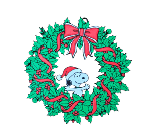 Decoración - Corona de Navidad Estilo Snoopy