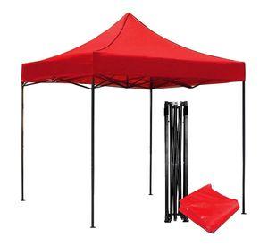Toldo Plegable 3x3 Carpa Impermeable Protección UV Rojo