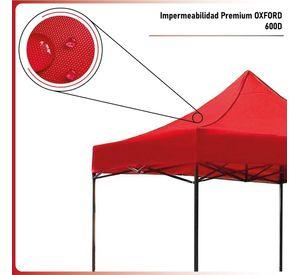 Toldo Plegable 3x3 Carpa Impermeable Protección UV Rojo