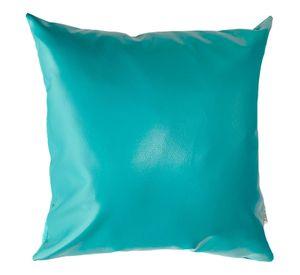 Cojin Decorativo EcoCuero Turquesa 60x60 Relleno