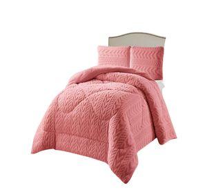 COBERTOR TEXTURIZADA DE INVIERNO DISEÑO 01 KING ROSA