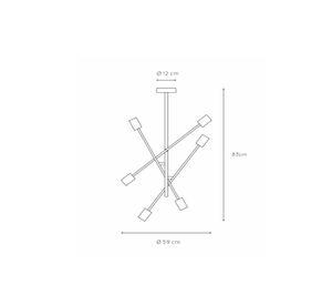 LAMPARA COLGANTE LESTER DORADO MATE 6XE27