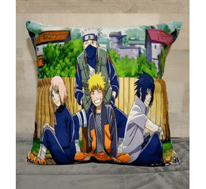 Cojín Felpa 45x45 cm Equipo 7 Sasuke Sakura Kakashi Extra Suave