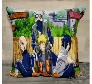 Cojín Felpa 45x45 cm Equipo 7 Sasuke Sakura Kakashi Extra Suave