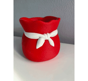 Adorno Navidad - Jarrón en forma de bolsa de regalo
